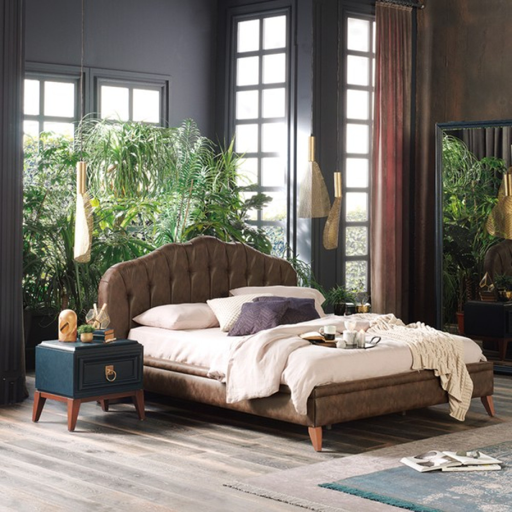 Enza Home Elegante Yatak Odası Takımı - Ceviz Yatak Odası Takımı / Seti Fiyatı