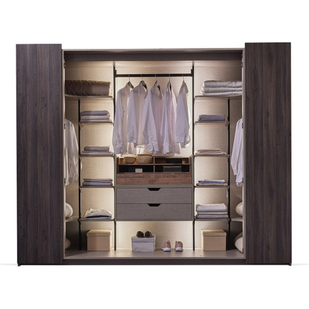 Enza Home Giorno 6 Kapaklı Giyinme Dolabı Versiyon 4 - Kahverengi Gardrop & Dolap Fiyatı