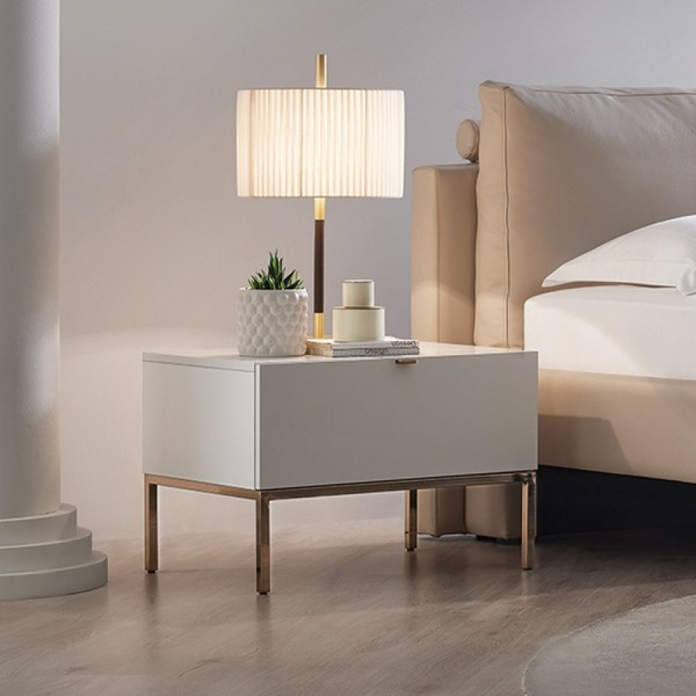 Enza Home Legato Modern Ahşap Komodin - Beyaz - Ahşap - Beyaz Komidin Fiyatı