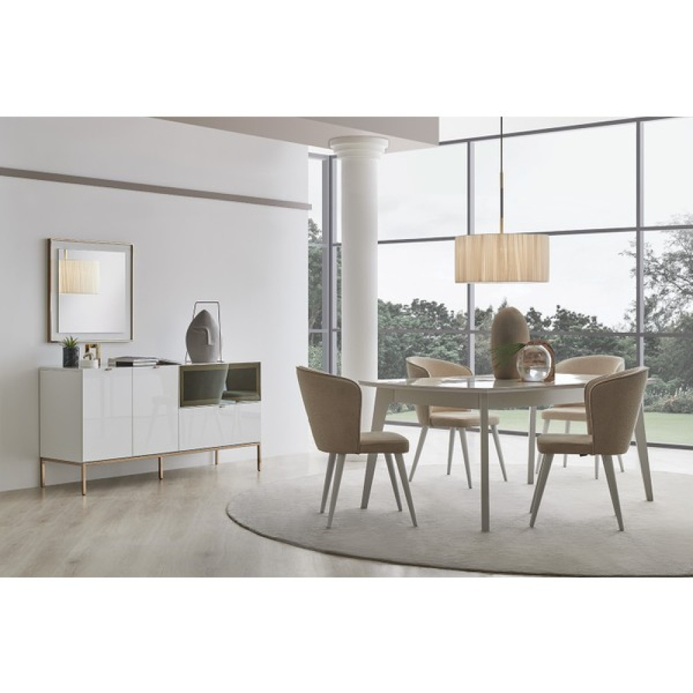 Enza Home Legato Yemek Odası Takımı - Beyaz - Renkli Masa - Sandalye Seti / Takımı Fiyatı