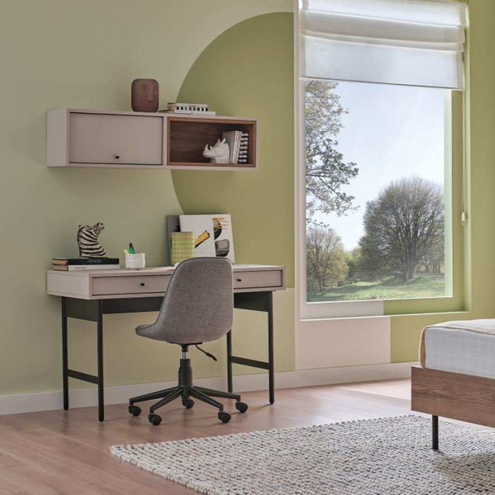 Enza Home Loreto Çalışma Masası Üst Dolap - Modül - 121 x 31 cm - Beyaz Çalışma Masası Fiyatı