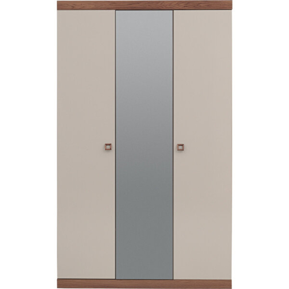 Enza Home Mistral 3 Kapaklı Dolap - Ceviz Gardrop & Dolap Fiyatı