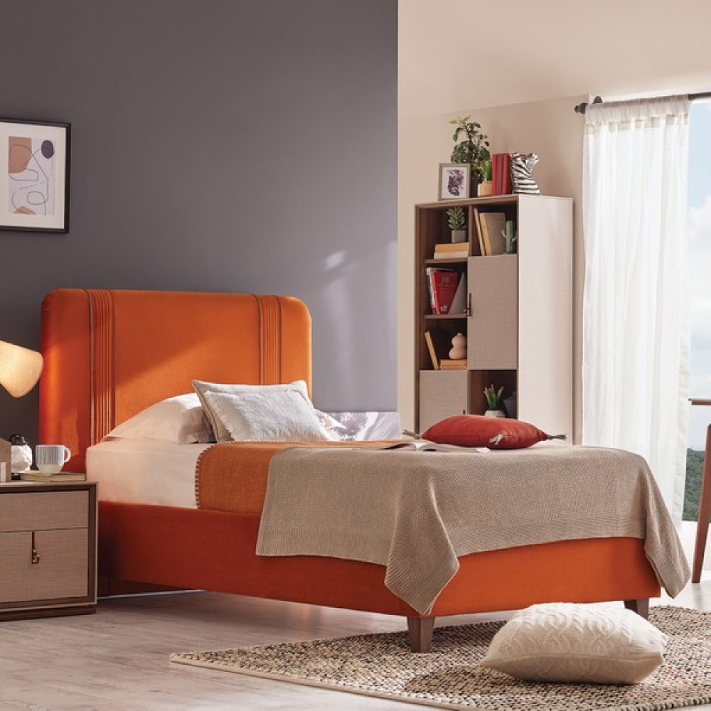 Enza Home Netha Genç Başlıklı Baza 100X200 - Turuncu - 100 x 200 cm Baza Fiyatı
