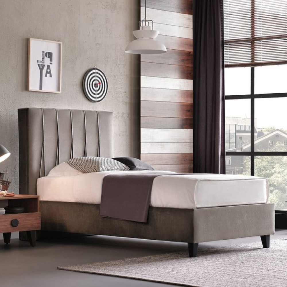 Enza Home Orlando Genç, Başlıklı Baza 120X200 - Gri - 120 x 200 cm Baza Fiyatı
