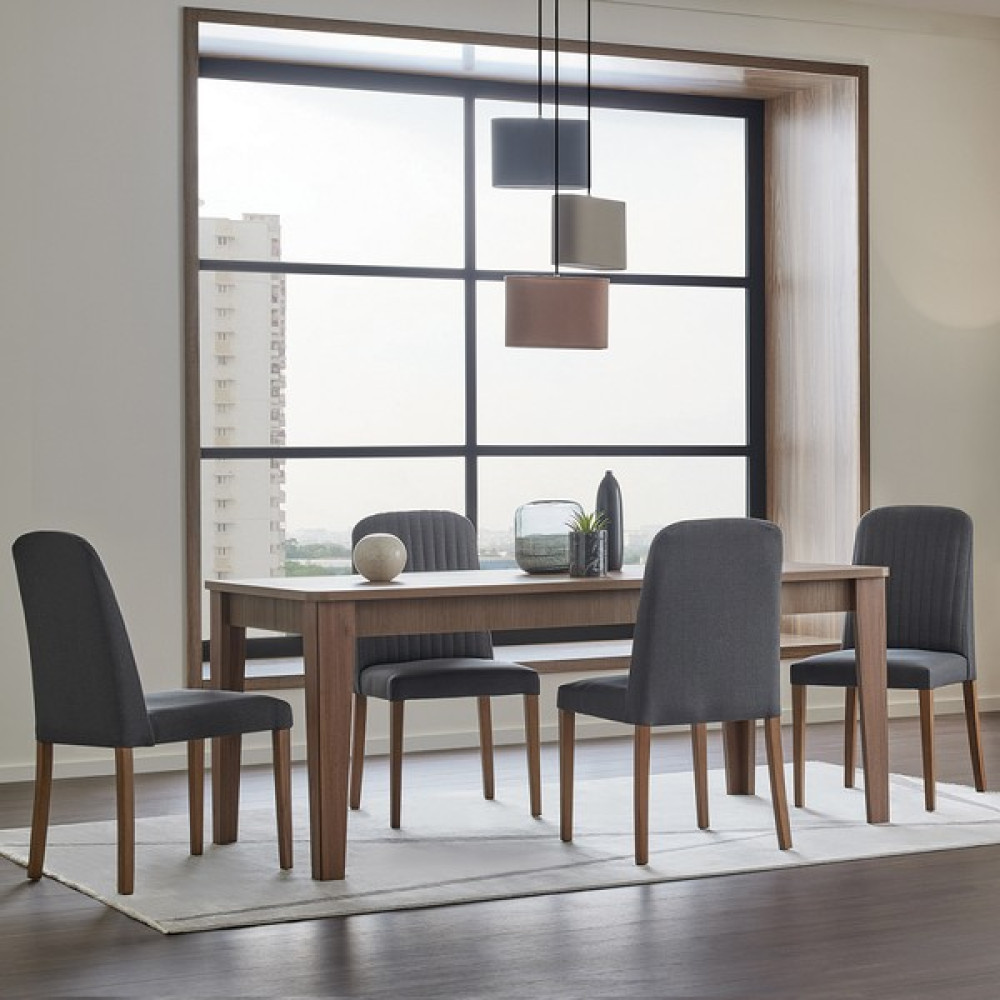 Enza Home Pavia Sabit Yemek Masası - Ceviz - 180 x 90 Yemek & Mutfak Masası Fiyatı