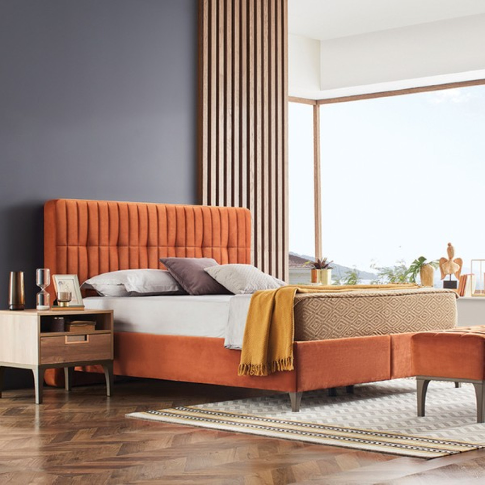 Enza Home Sona Başlıklı Baza, Turuncu - 150X200 - 150 x 200 cm Baza Fiyatı