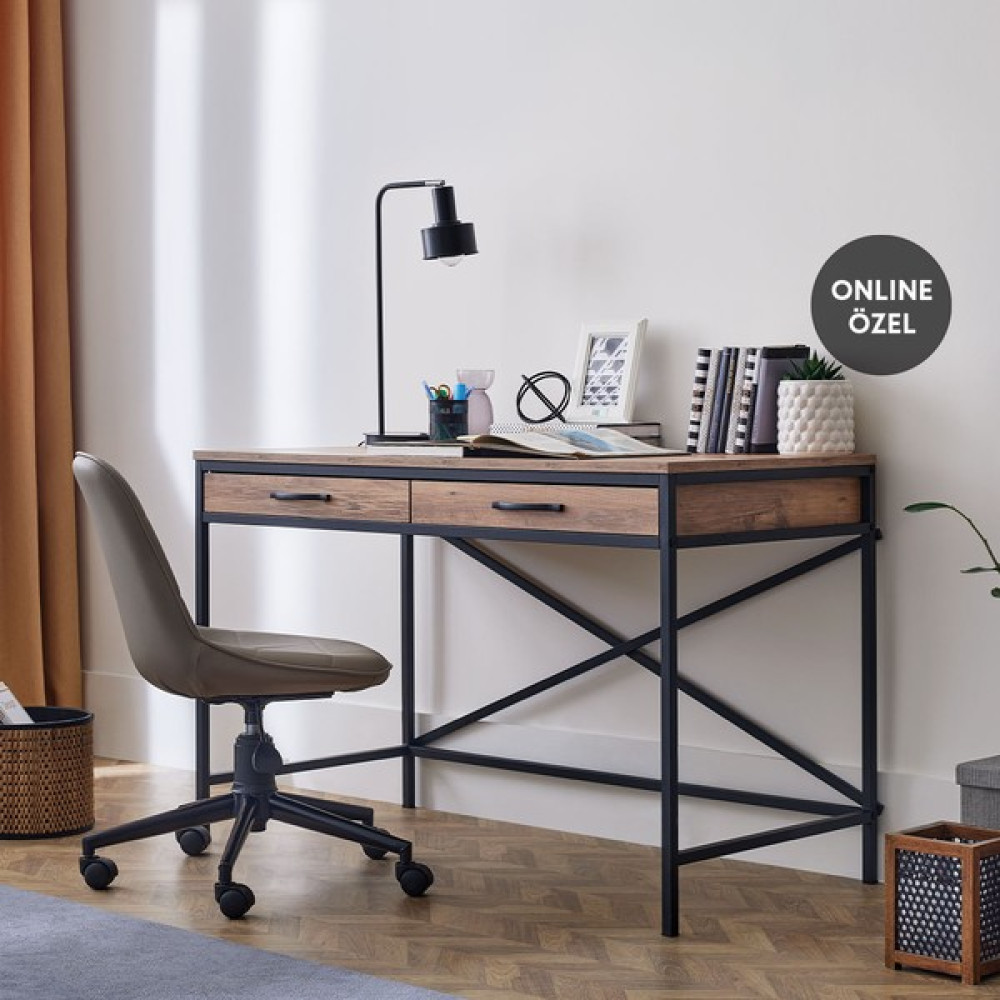 Enza Home Vera Çalışma Masası - 120,5 x 60,5 x 78,5 cm - Atlantik Çam Çalışma Masası Fiyatı