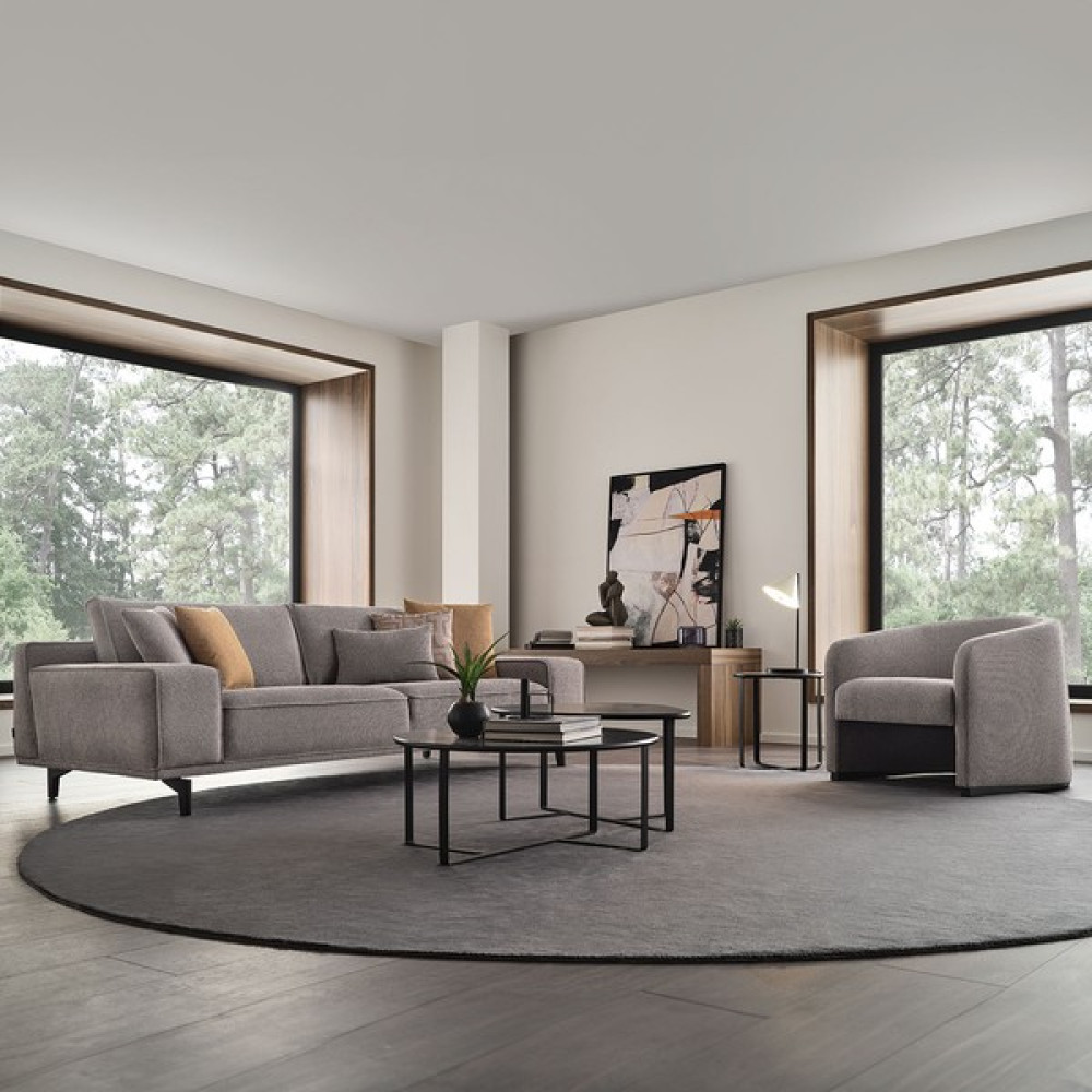 Enza Home Viera 3'lü Koltuk + Berjer - Gri Koltuk Takımı / Seti Fiyatı
