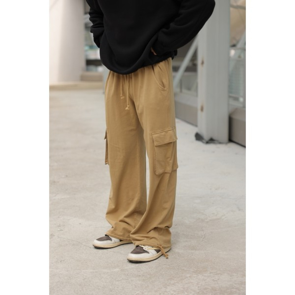 Enzoı Baggy Cepli Kahverengi Lastikli Pantolon Erkek Pantolon Fiyatı