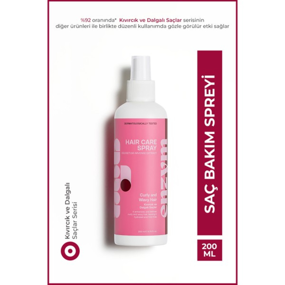 Enzym Cosmetics Kıvırcık Ve Dalgalı Saçlar Için Bukle Belirginleştirici Saç Bakım Spreyi 200 Ml Oto Boyaları Fiyatı