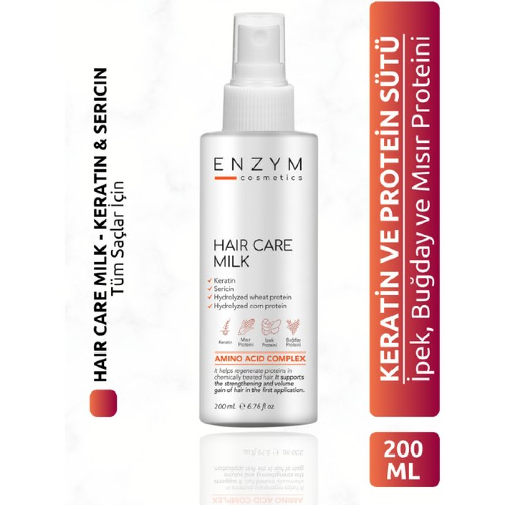 Enzym Cosmetıcs Saç Besleyici Keratin ve Protein Saç Sütü 200 ml 10001 - Beyaz Oto Boyaları Fiyatı