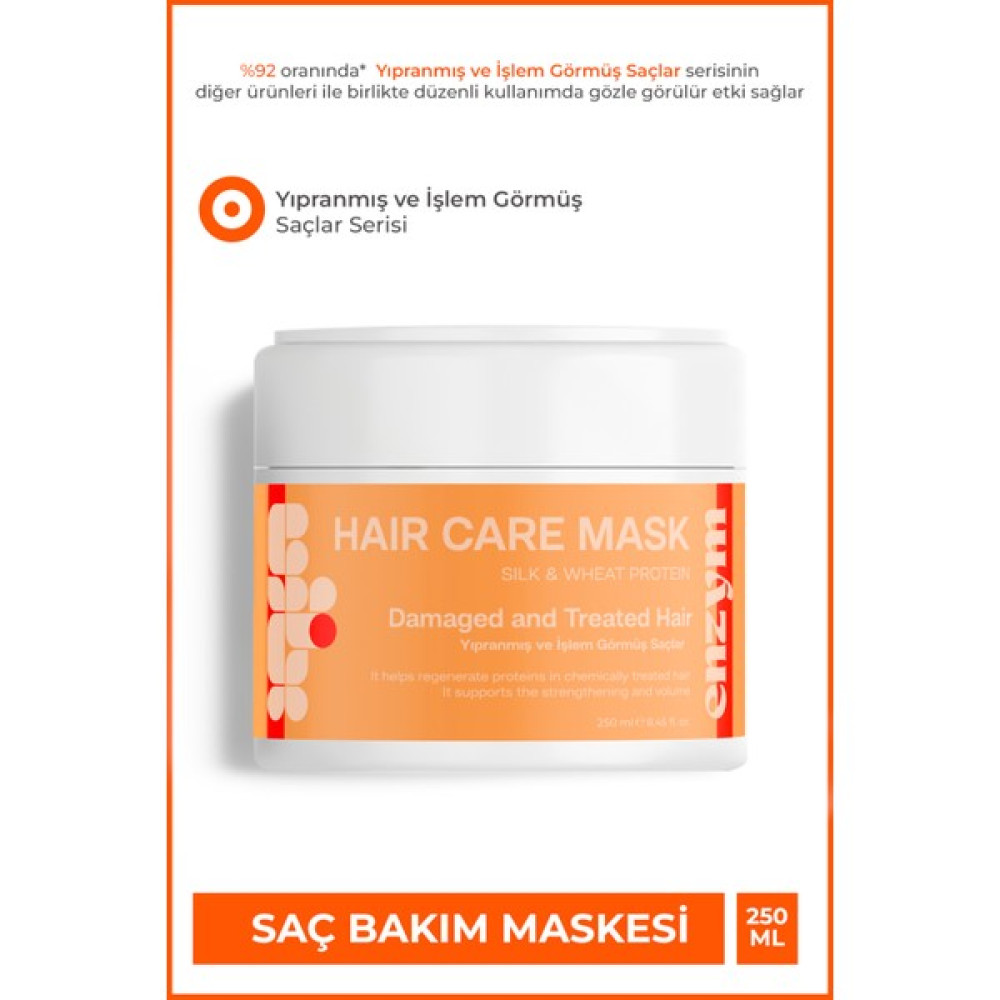 Enzym Cosmetics Yıpranmış Ve Işlem Görmüş Saçlar Için Saç Bakım Maskesi 250ml Saç Bakım Maskeleri & Serumlar & Spreyler Fiyatı