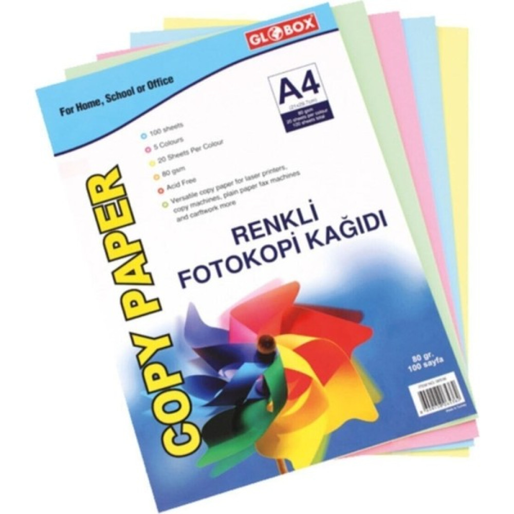 eOfis A4 Renkli Fotokopi Kağıdı Karışık 100 Lü Fotokopi Kağıdı Fiyatı