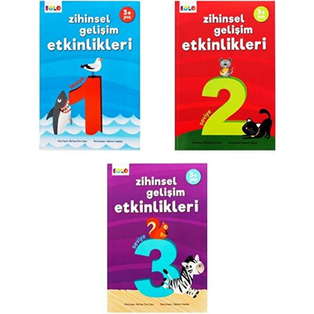 Eolo +3 Yaş Zihinsel Gelişim Etkinlik Seti 3 Kitap Okul Öncesi Eğitici & Öğretici Kitaplar Fiyatı