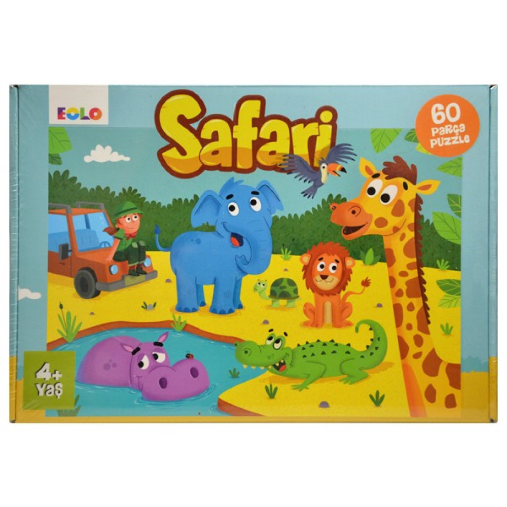 Eolo Safari Puzzle 60 Parça (Eolo) Eğitici Oyuncak Fiyatı