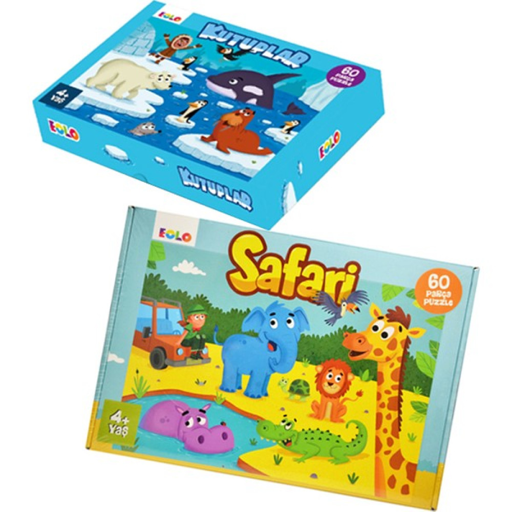 Eolo Safari Puzzle ve Kutuplar Puzzle Seti Eğitici Oyuncak Fiyatı