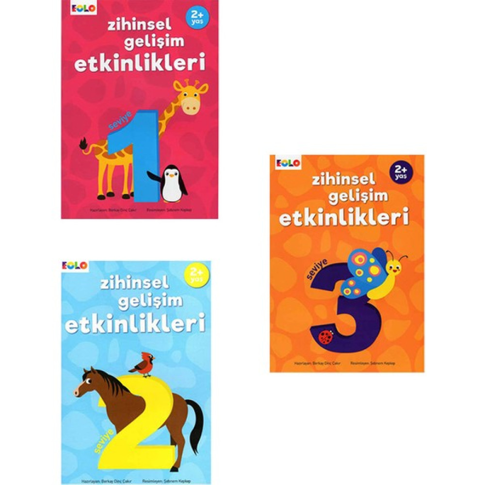Eolo Yayınları +2 Yaş Zihinsel Gelişim Etkinlikleri 3’lü Set – Seviye 1-2-3 Zihinsel Gelişim Kitapları Fiyatı