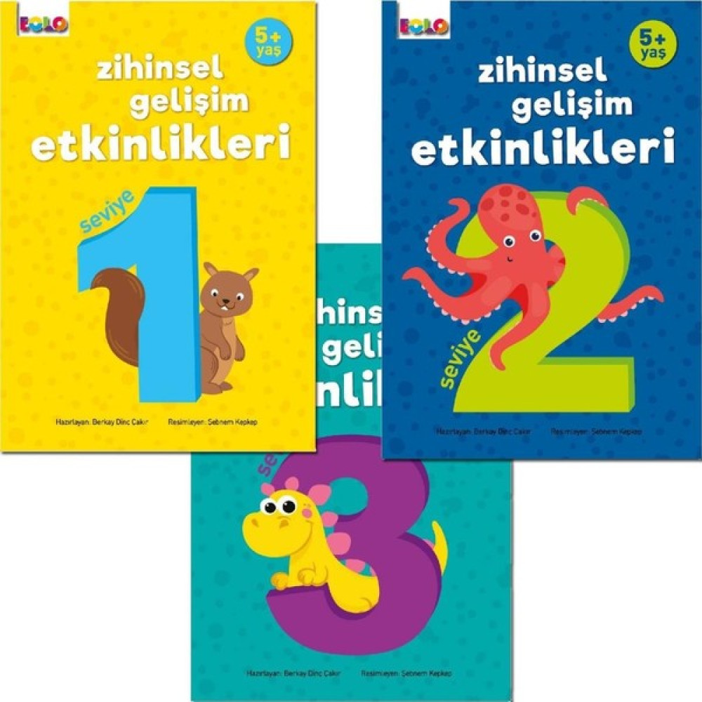 Eolo Zihinsel Gelişim Etkinlikleri 5+ Yaş - 3 Kitap Zihinsel Gelişim Kitapları Fiyatı