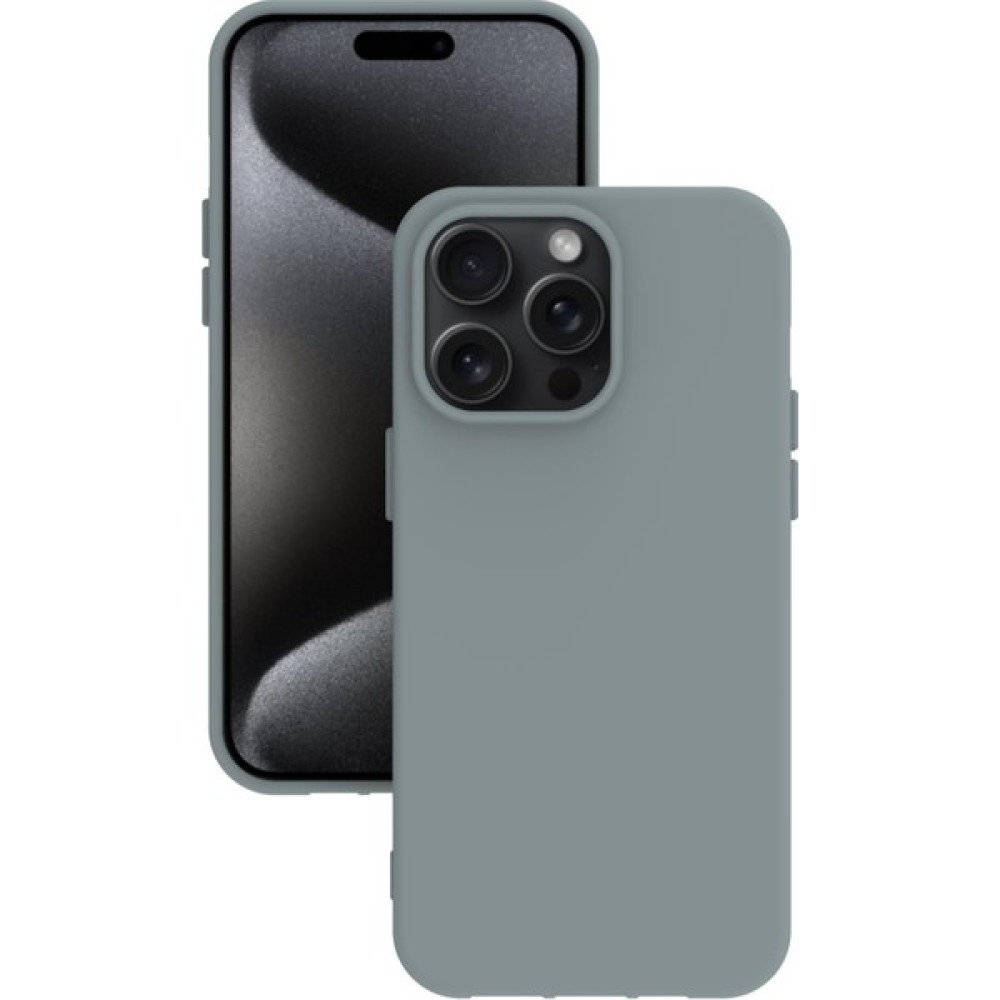 Eonaks iPhone 15 Pro Max Kılıf Kamera Korumalı Silikon Rubber Arka Kapak - Gri Cep Telefonu Kılıfı Fiyatı