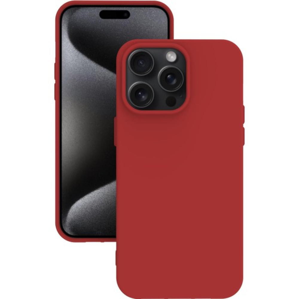 Eonaks iPhone 15 Pro Max Kılıf Kamera Korumalı Silikon Rubber Arka Kapak - Kırmızı Cep Telefonu Kılıfı Fiyatı