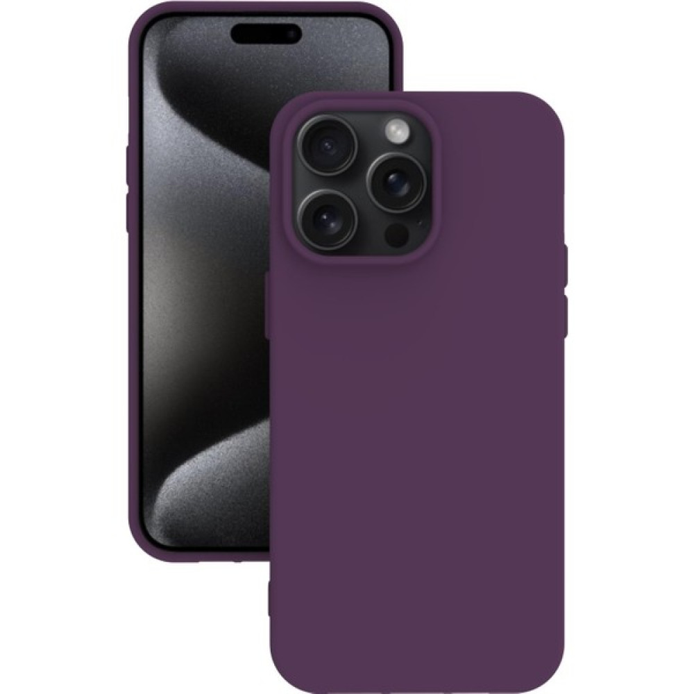 Eonaks iPhone 15 Pro Max Kılıf Kamera Korumalı Silikon Rubber Arka Kapak - Mor Cep Telefonu Kılıfı Fiyatı