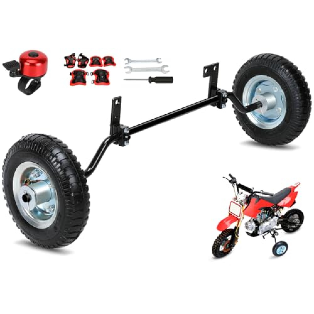 EOPOAYI Training Wheels with Bell Replacement for 49cc 50cc Mini Dirt Bike Razor MX350 MX400 MX500 MX125 CRF50 XR50 CRF50F PW50 PW80 TTR50 SYX Moto X-pro JR50 SSR SX50 Rocket Bikes Motorcycle Parts