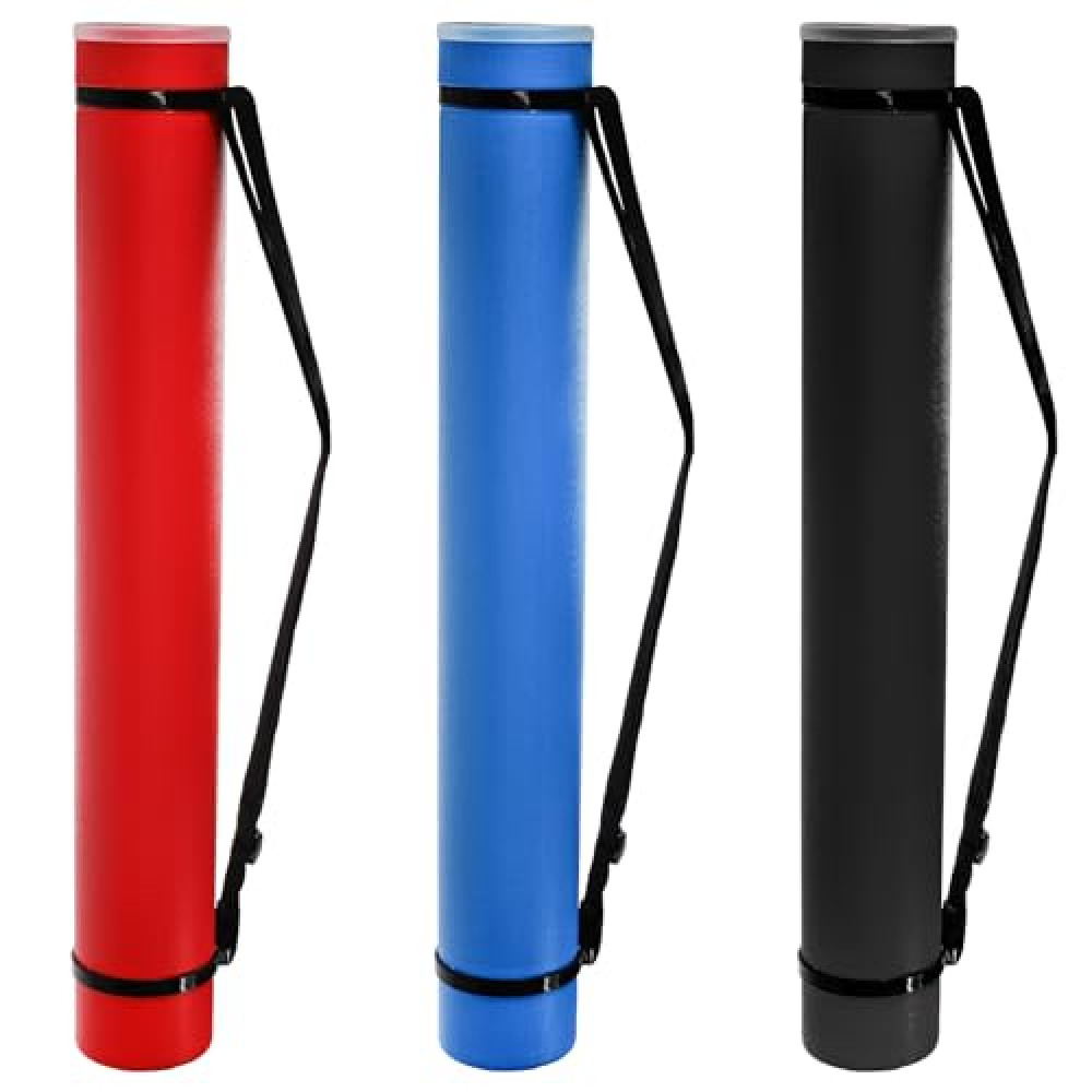 Eorbow 3 Packs Extendable Poster Tube, 25" to 42.5" Waterproof Blueprint Holder with Strap, Portable Telescoping Carrying Case with Lid for Maps, Art and Drawings, Round Storage Container for Document