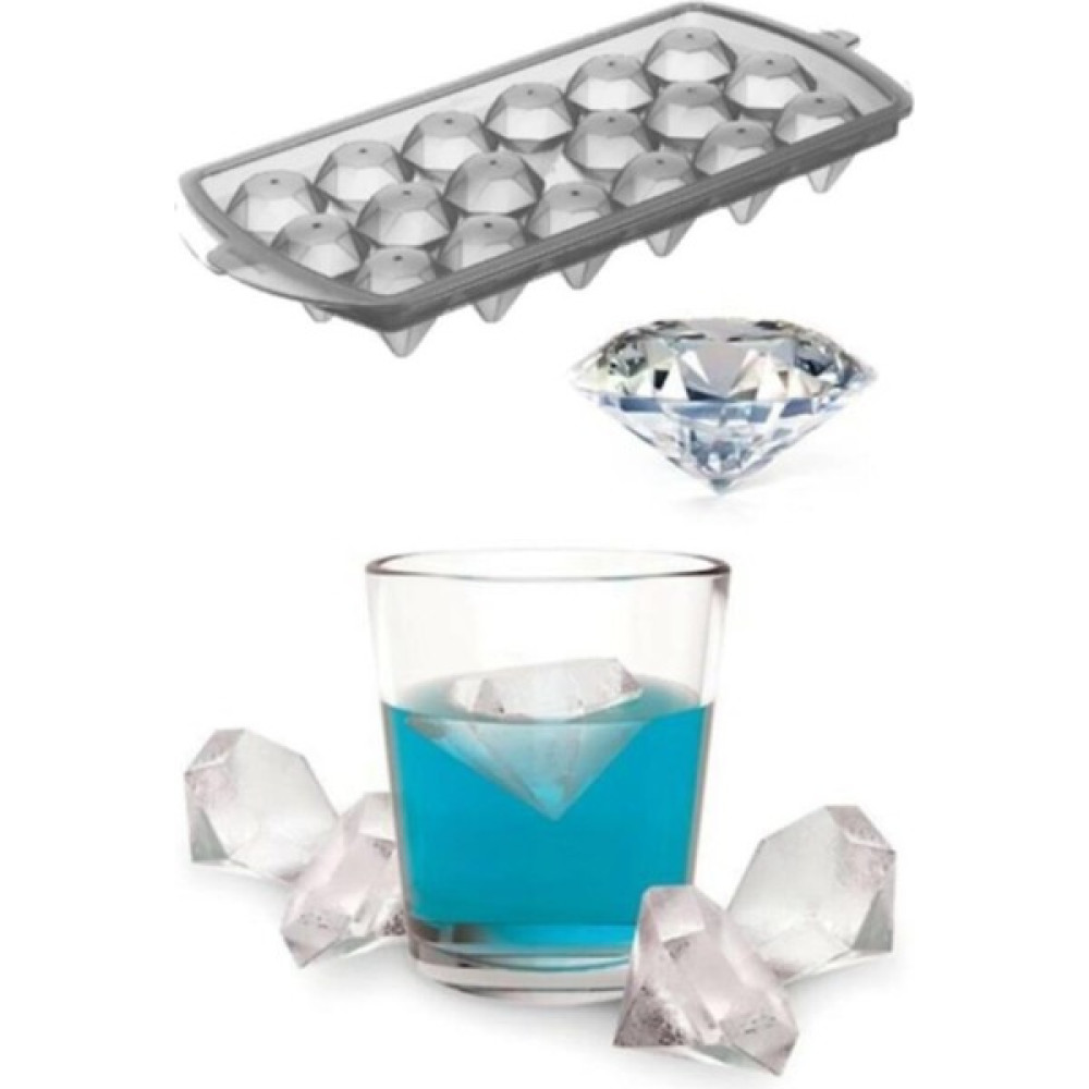 Epazzar 2 Adet Elmas Şeklinde Pratik Buz Kalıbı 18 Bölmeli Plastik Buzluk Saklama Kapları Fiyatı