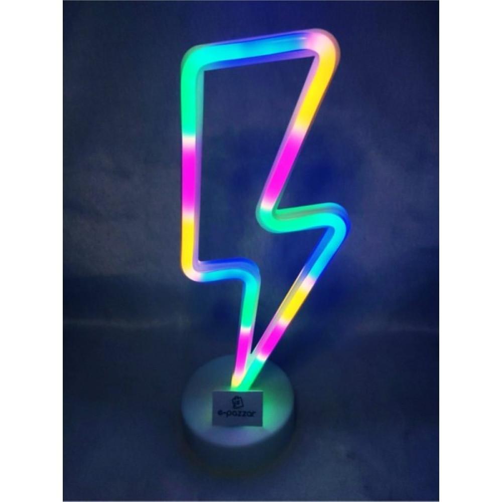 Epazzar Şimşek Şeklinde Rgb Neon Dekoratif LED Lamba Usb'li Masa Lambası - Renkli Dekoratif Lamba Fiyatı