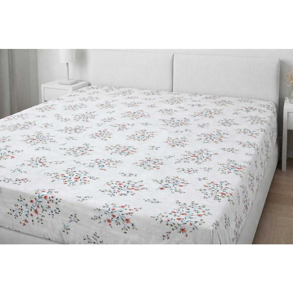 Ephemeris Lastikli/fitted Çarşaf Çift Kişilik -Çiçekli - Pudra Çiçek - 160x200 Çarşaf Fiyatı