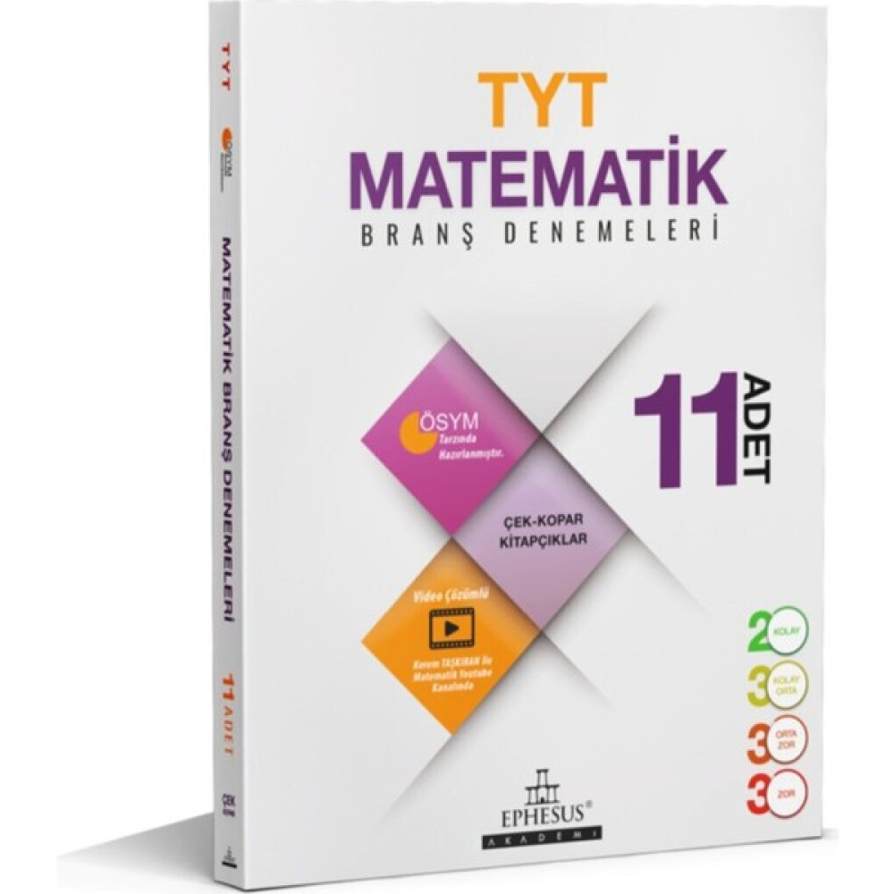 Ephesus Yayınları 2022 Matematik Branş Denemeleri Detaylı Video Çözümlü Matematik Fiyatı