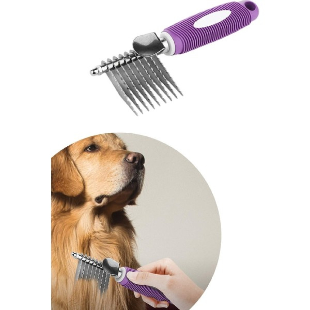 Epicsa Düğüm Açıcı Pet Fırçası Emniyetli Uzun ve Çelik Dişli Kedi Köpek Tüy Kıtık Açma Tarağı Evcil Hayvan Ürünleri Fiyatı