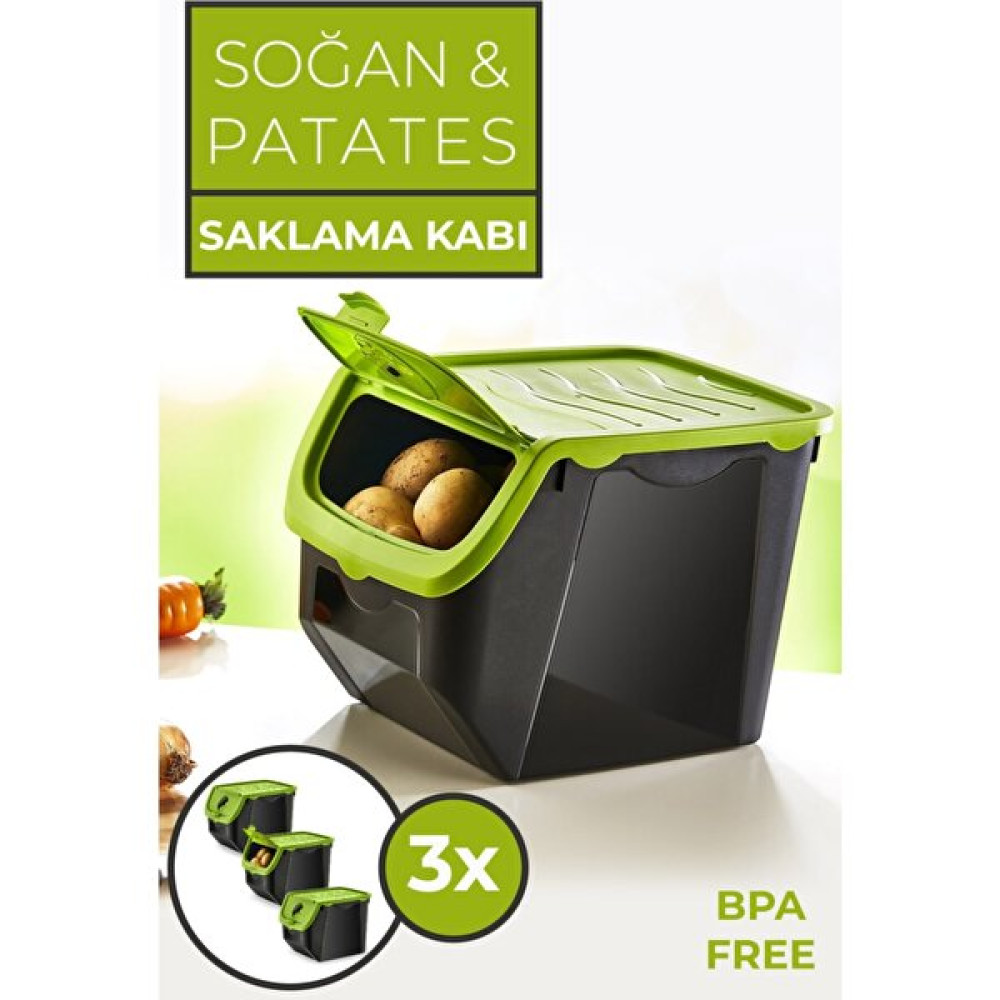 Epicsa Soğan & Patates Saklama Kabı 3'Lü Saklama Kapları Fiyatı