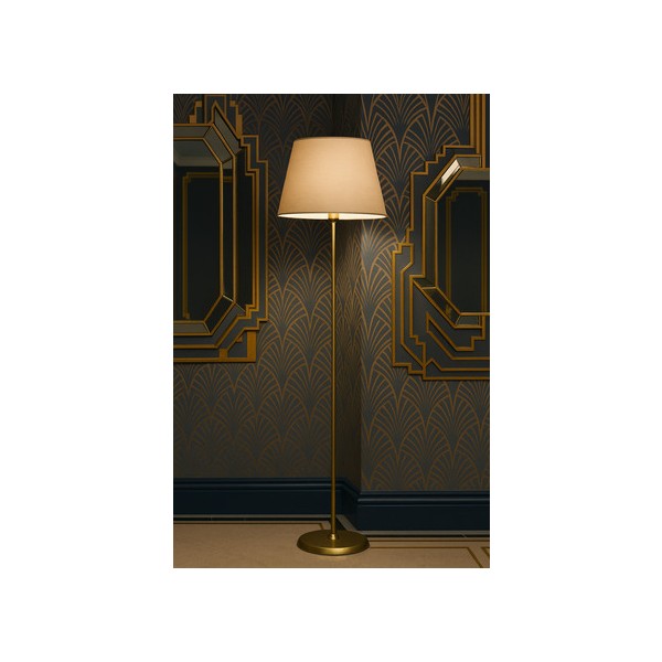 Epifanio Lucent Krem Şapkalı Lambader – Gold Metal Gövde, Modern Salon ve Oturma Odası Lambader - Çok Renkli Lambader Fiyatı