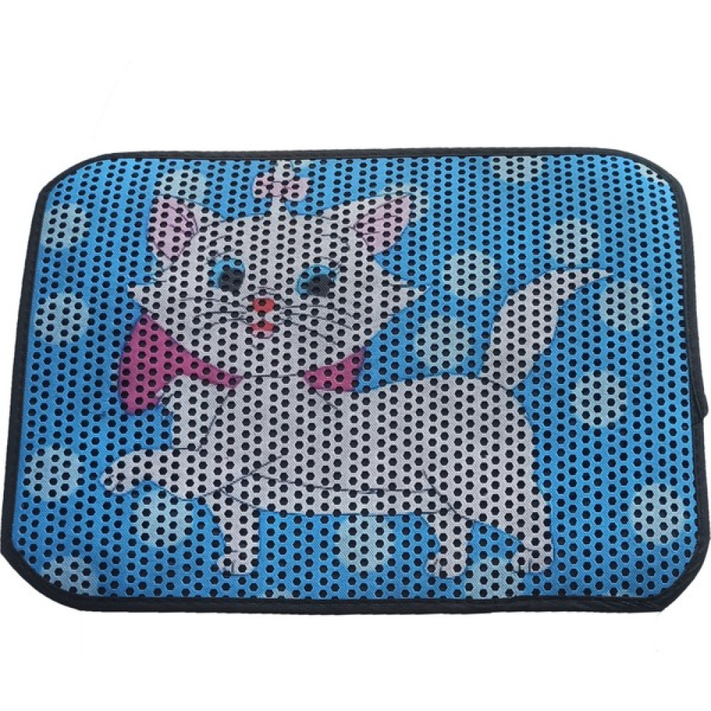 Epilla Desenli Renkli Elekli Kedi Tuvalet Önü Paspası (Mavi) 60 x 45 cm - Mavi Evcil Hayvan Ürünleri Fiyatı
