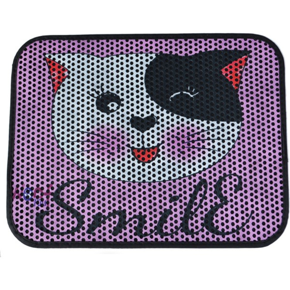 Epilla Desenli Renkli Kedi Tuvaleti Önü Elekli Kedi Kumu Paspası - 60 x 45 cm - Mor Evcil Hayvan Ürünleri Fiyatı