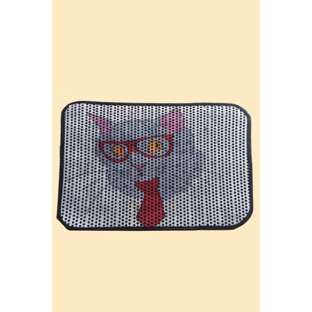 Epilla Kedi Tuvaleti Önü Elekli Kedi Kumu Paspası -Kravatlı -(60 x45 cm) - Renkli Evcil Hayvan Ürünleri Fiyatı