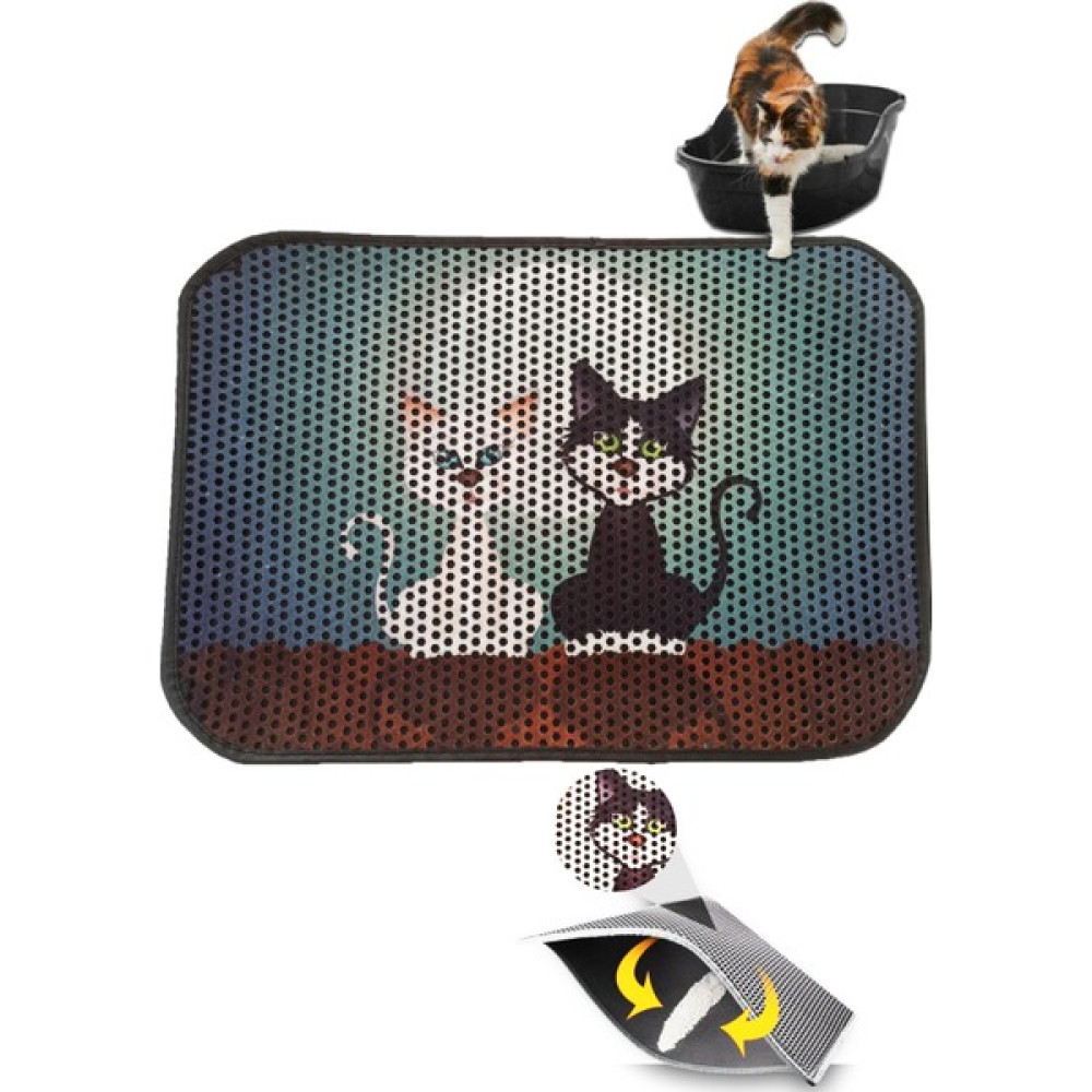 Epilla Renkli Kedi Tuvaleti Önü Elekli Kedi Kumu Paspası (60 X45) - 60 x 45 cm Evcil Hayvan Ürünleri Fiyatı