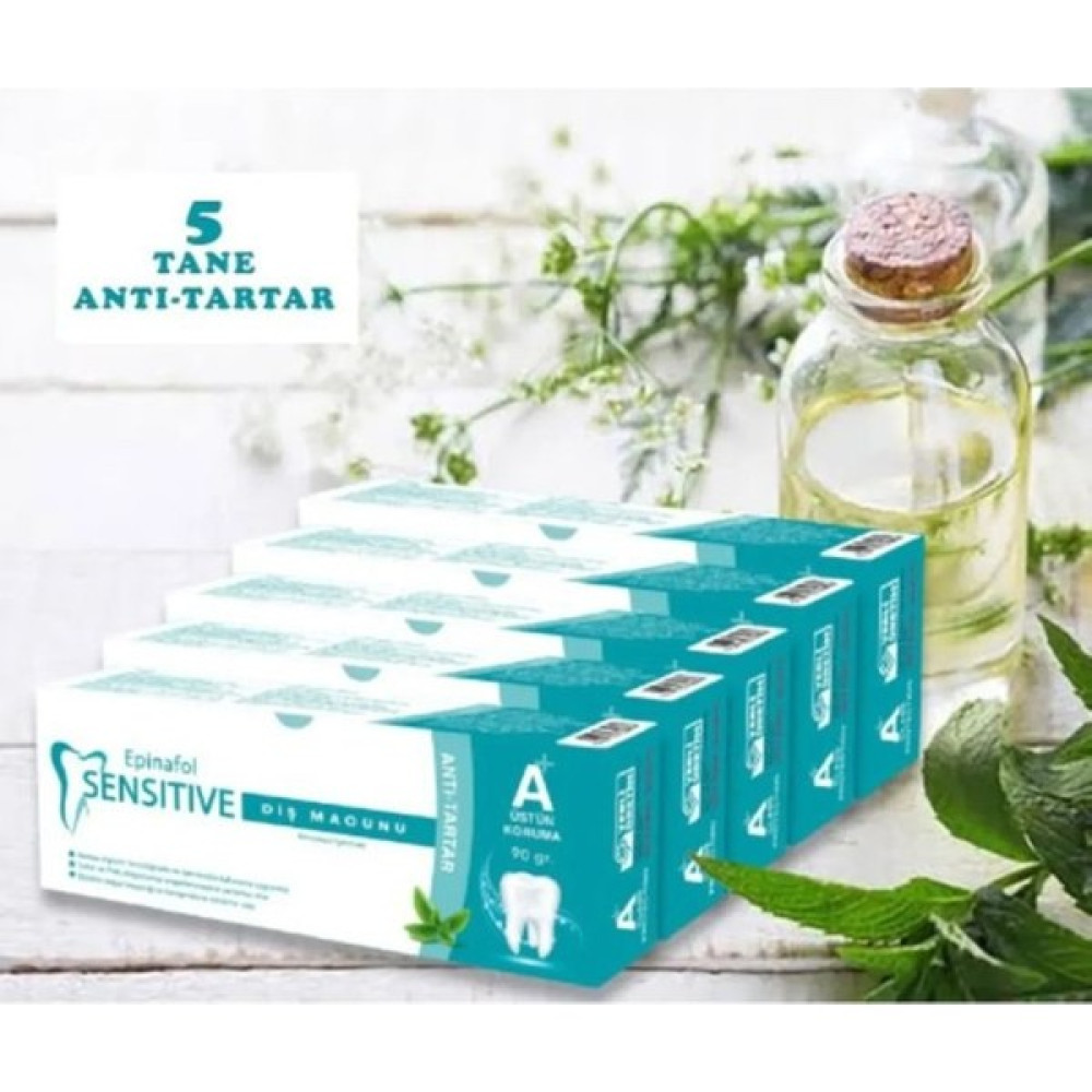 Epinafol Sensitive A-Class Anti Tartar Flörürlü 90 gr 5li Paket Diş Macunları Fiyatı