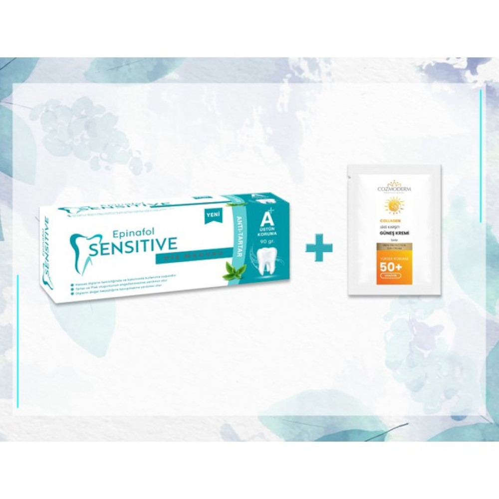 Epinafol Sensitive A Plus Antitartar 90 gr + Cozmoderm Güneş Kremi Hediyeli Diş Macunları Fiyatı