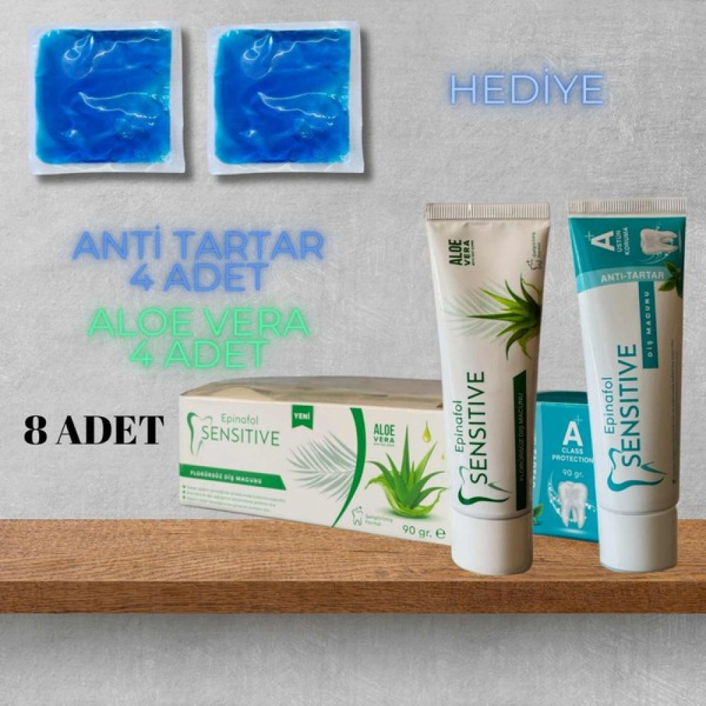Epinafol Sensitive Diş Macunu 8 Li Set Anti Tartar Aloe Vera Buz Jeli Hediyeli Oto Boyaları Fiyatı