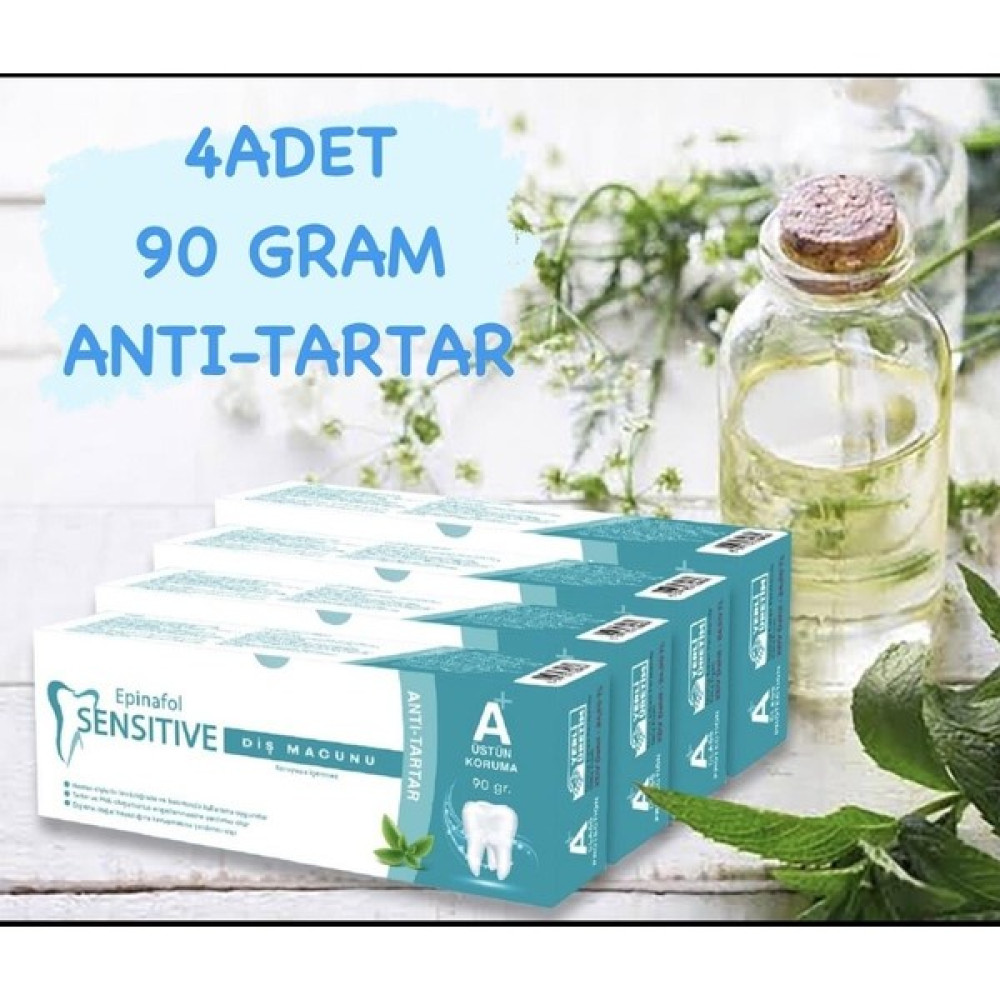 Epinafol Sensitive Diş Macunu Anti Tartar 4'Lü Set Anti-Tartar 4 Lü Diş Macunları Fiyatı