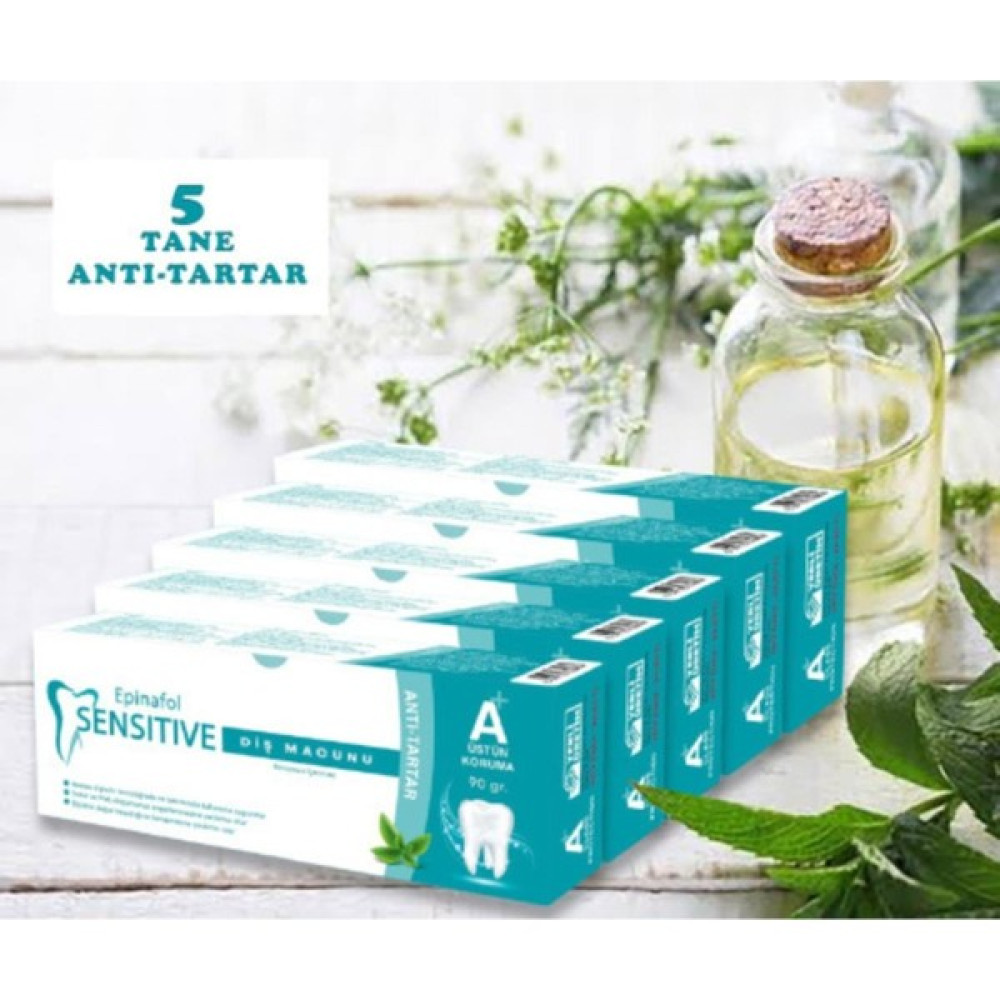 Epinafol Sensitive Diş Macunu Anti-Tartar 5 Li Set Anti-Tartar 5 Diş Macunları Fiyatı