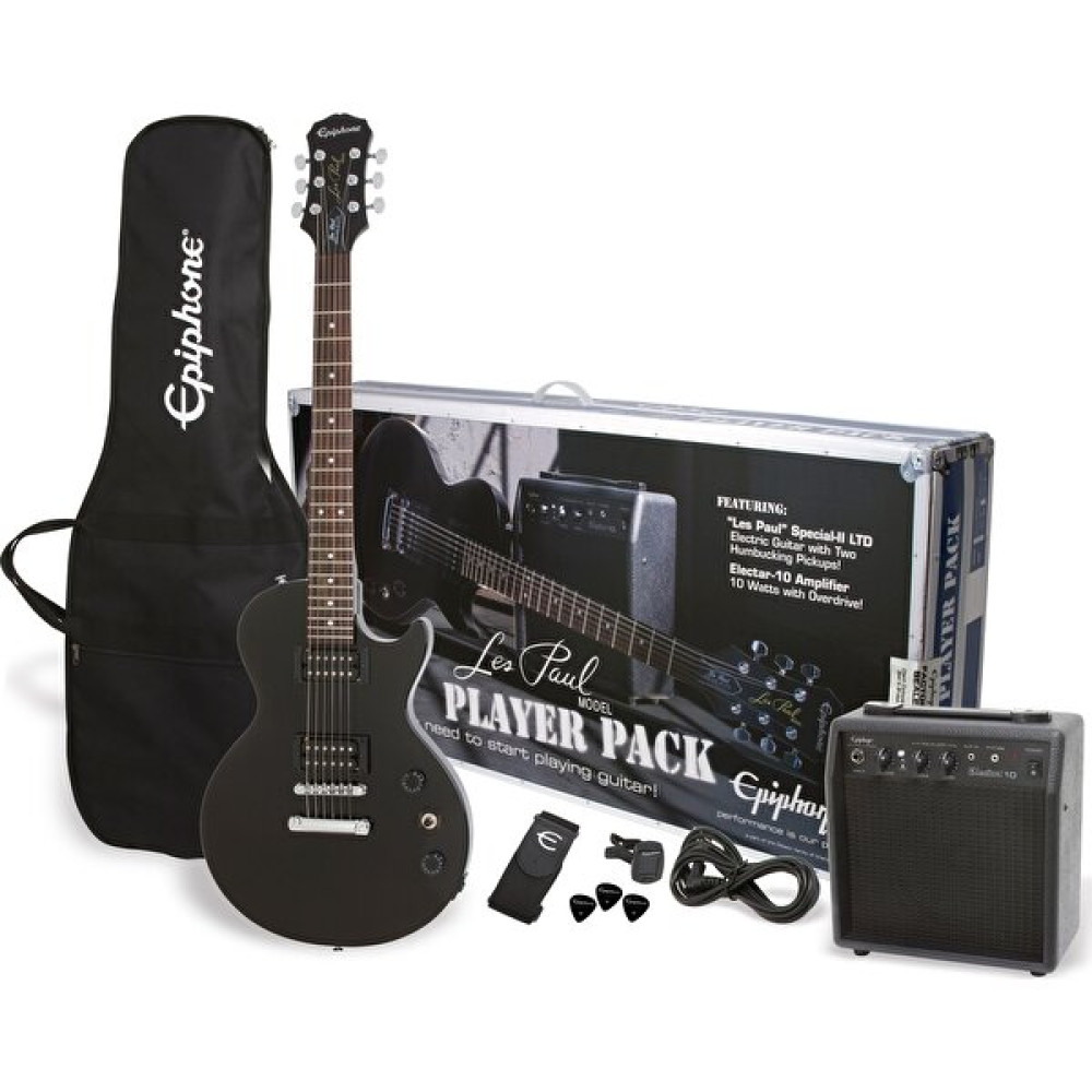 Epiphone Les Paul Player Pack Special II Elektro Gitar Seti (Ebony) Elektro Gitarlar Fiyatı