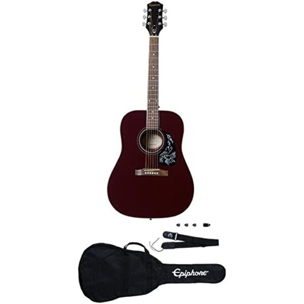 Epiphone Starling Akustik Gitar Başlangıç Paketi (Wine Red) Akustik Gitarlar Fiyatı