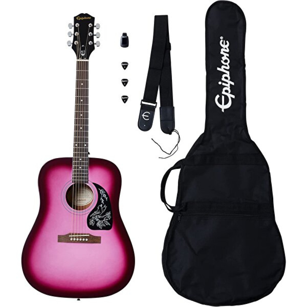 Epiphone Starling Hot Pink Pearl Akustik Gitar Başlangıç Paketi Akustik Gitarlar Fiyatı