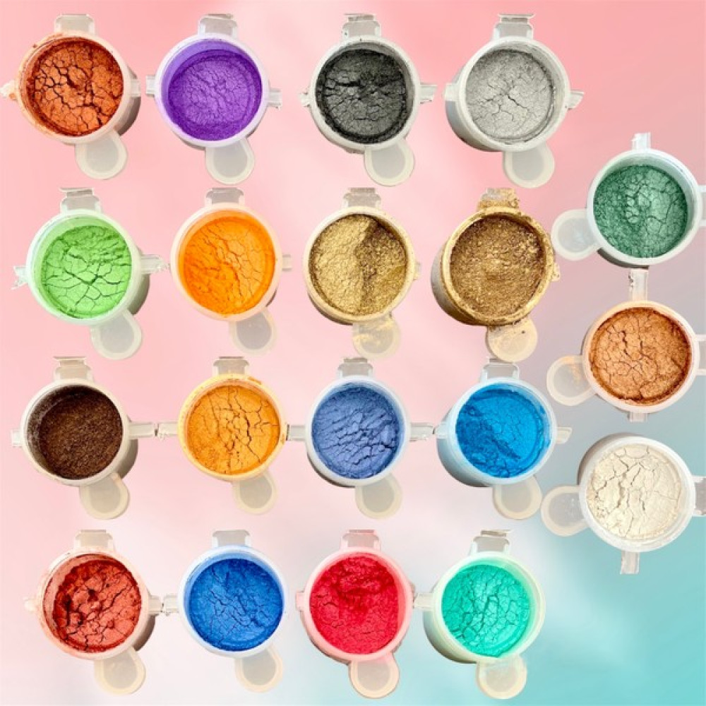 Epoksi Kalıp Cank Şeffaf Epoksi 19 Adet Sedef Toz Pigment Seti Epoksi Boya/ Mum Boyası/ Beton Boyası Sanatsal Malzemeler Fiyatı