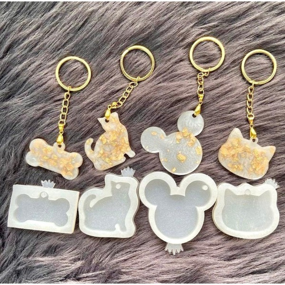 Epoksi Kalıpları Epoksi Reçine Kedi & Kemik Silikon Kalıp Seti , Soya Mum Kalıbı , Kokulu Taş Kalıbı Sanatsal Malzemeler Fiyatı