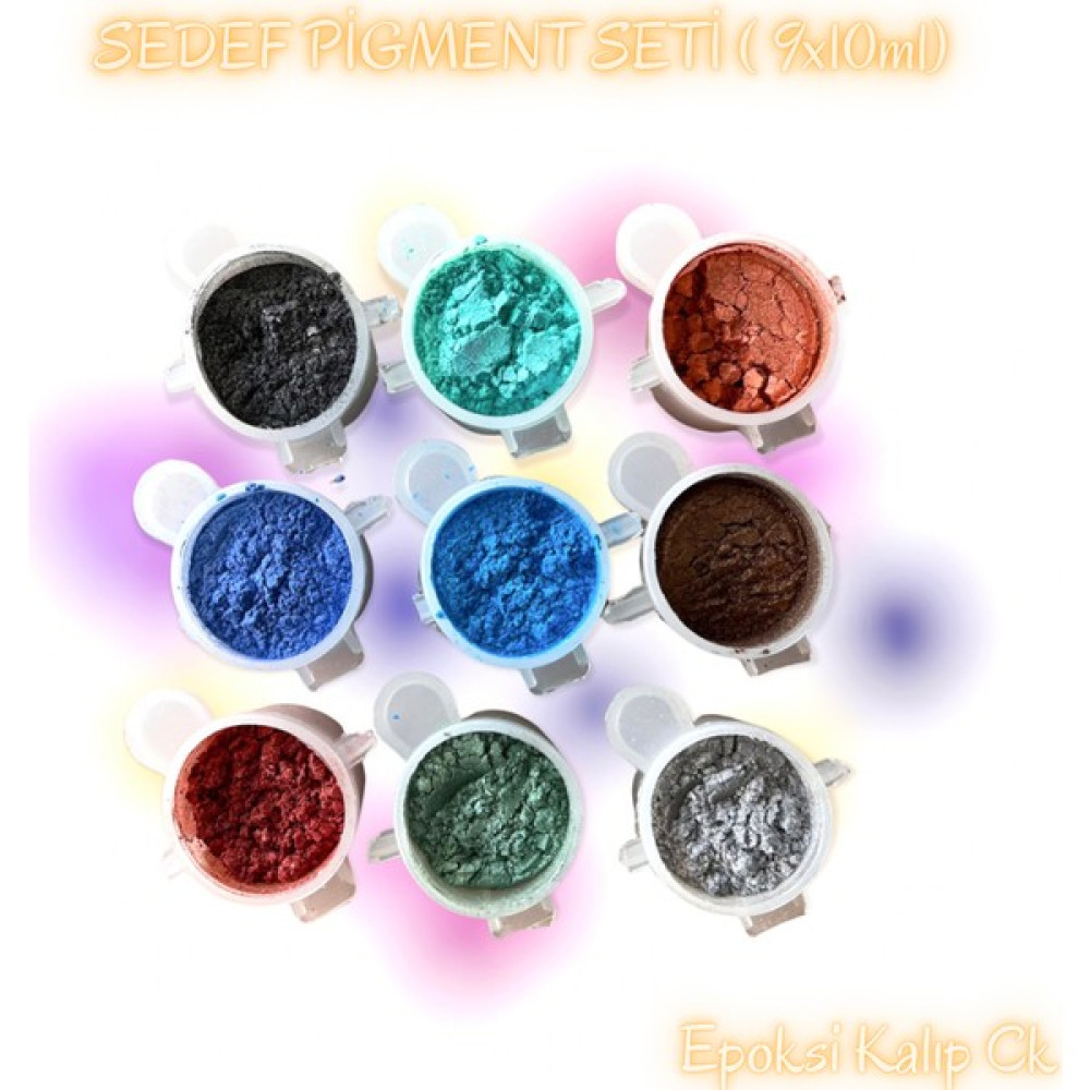 Epoksi Kalıpları Epoksi Reçine Mini Sedef Toz Pigment Boya Seti , Epoksi Renk Pigment ( 10ML ) , Epoksi Kalıp Ck Sanatsal Malzemeler Fiyatı