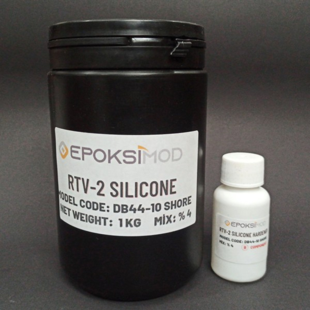 Epoksi Rtv 2 Kalıp Silikonu 1. Sınıf Yumuşak Sıvı Silikon 1 kg 10 Shore Beyaz Renk - Şeffaf Sanatsal Malzemeler Fiyatı